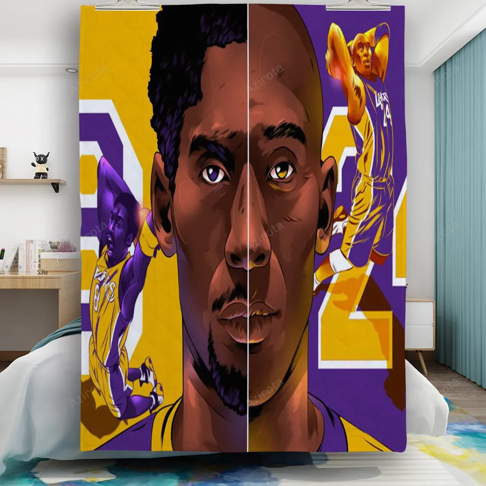 Los Angeles Lakers Byron Scott vs Kobe Bryant Gift For Fan 3D Full Printing Quilt