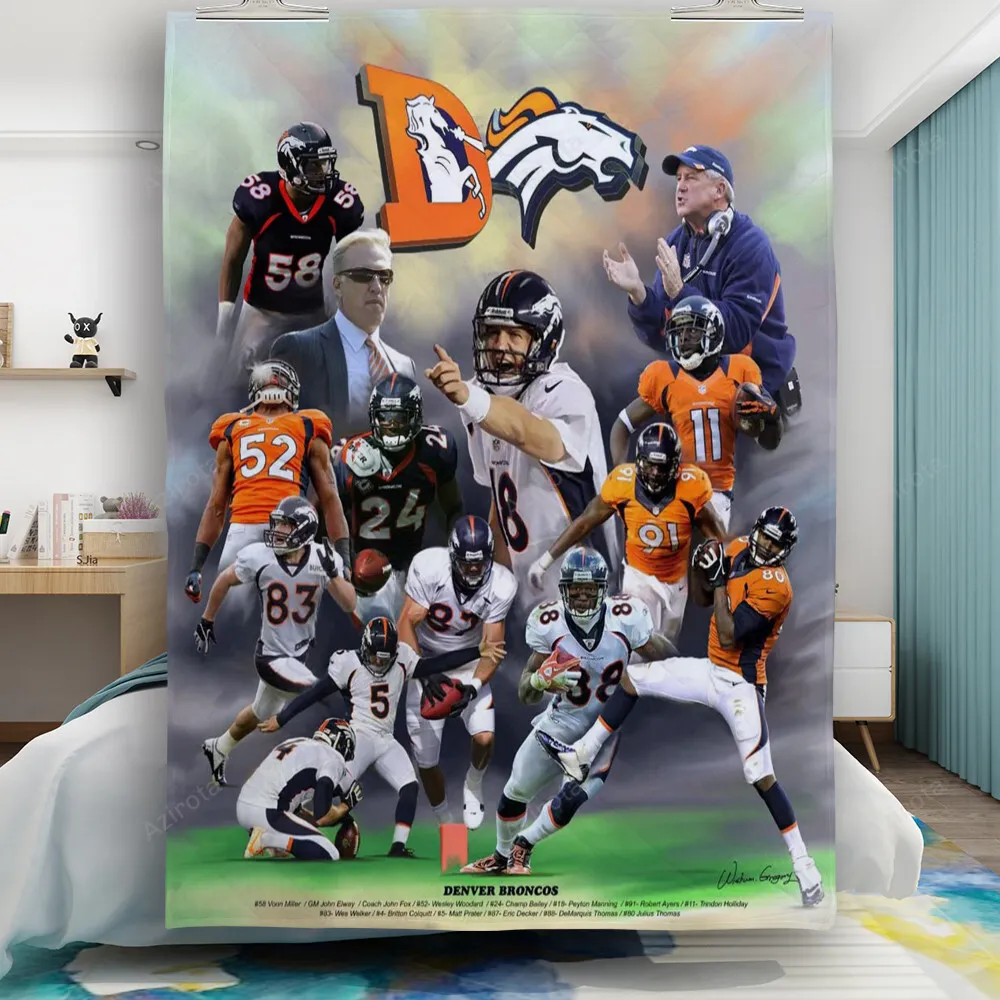 Denver Broncos Team v23 Gift For Fan 3D Full Printing Quilt