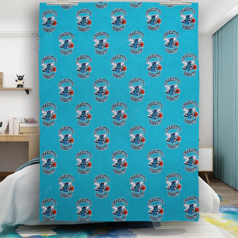 Charlotte Hornets 5 Gift For Fan 3D Full Printing Quilt