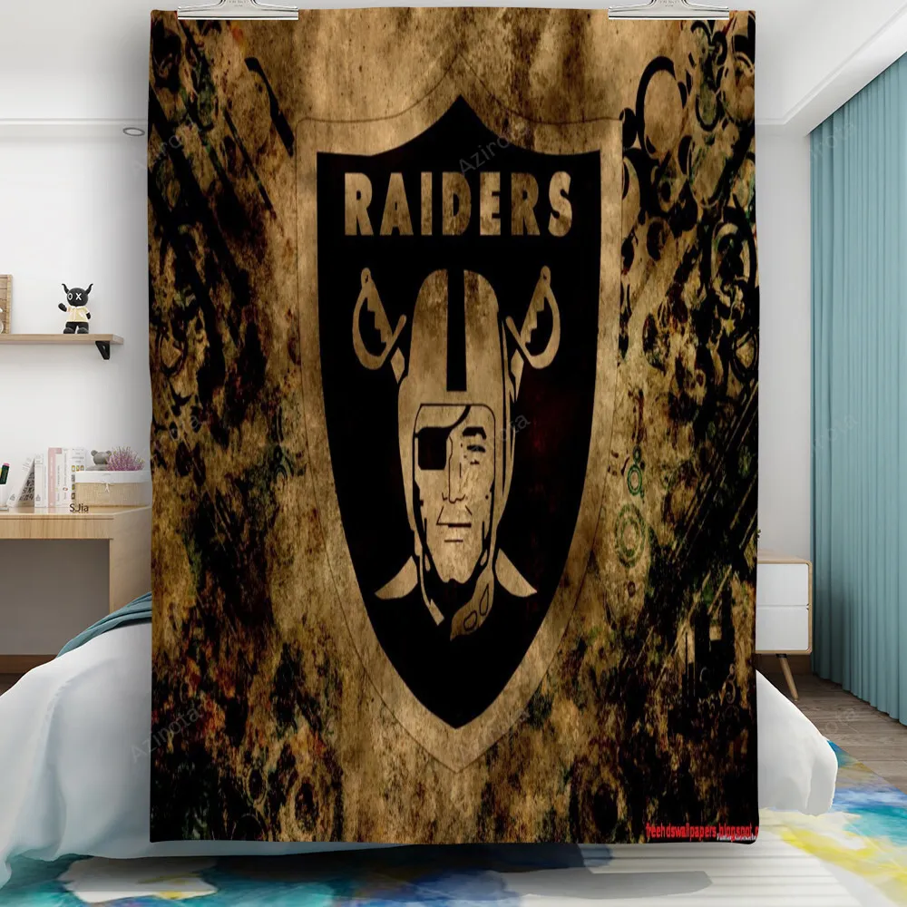 Las Vegas Raiders Logo Art Vintage Gift For Fan 3D Full Printing Quilt