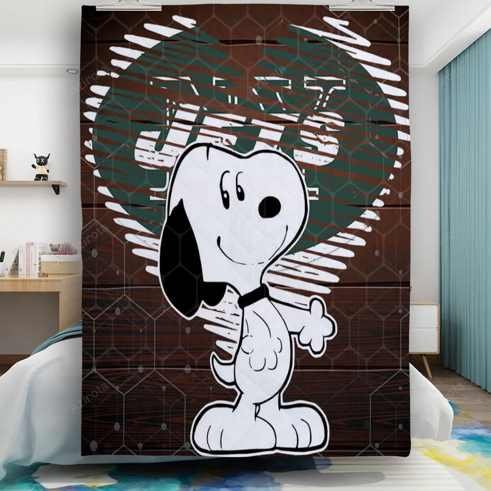New York Jets Snoopy v45 Gift For Fan 3D Full Printing Quilt