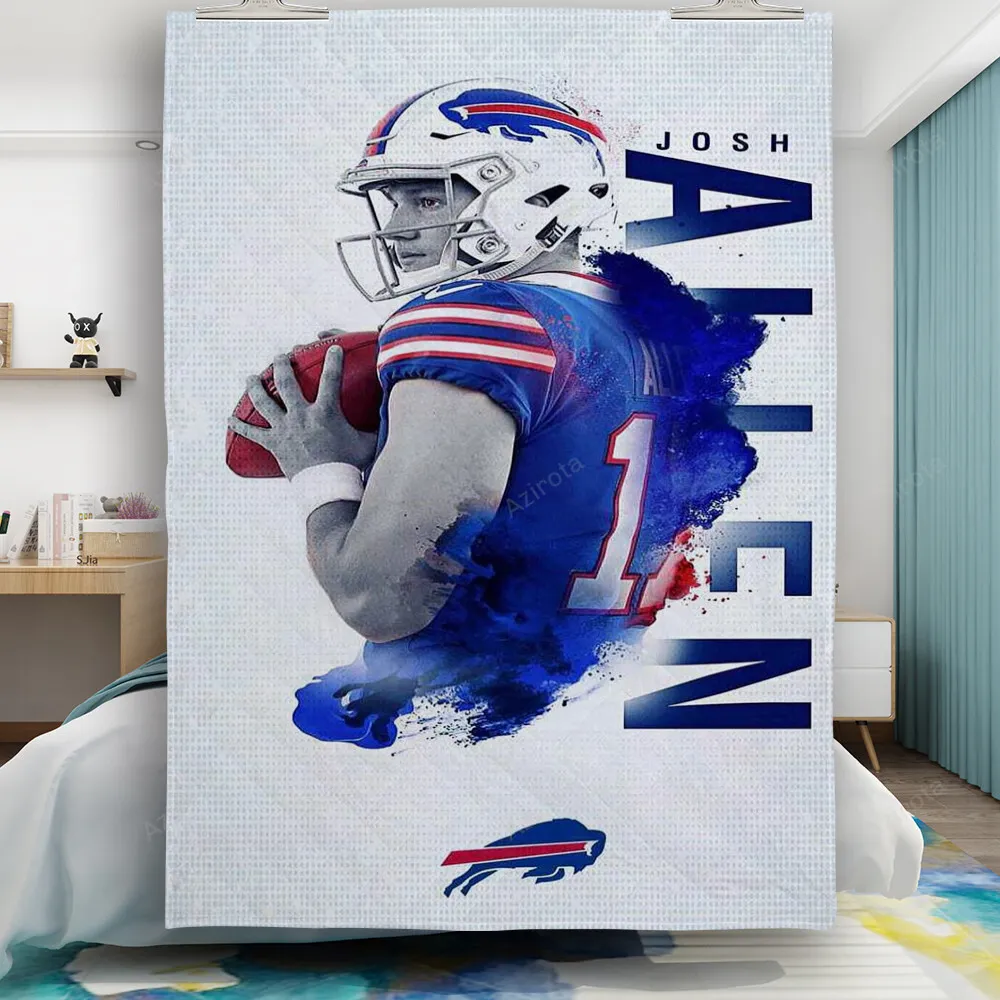 Buffalo Bills Josh Allen v10 Gift For Fan 3D Full Printing Quilt