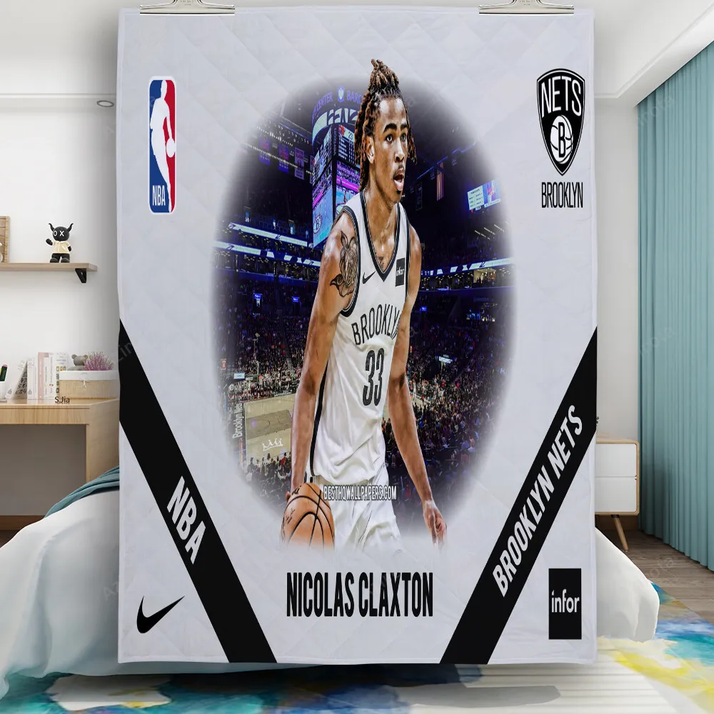 Brooklyn Nets Nic Claxton1 Gift For Fan 3D Full Printing Quilt