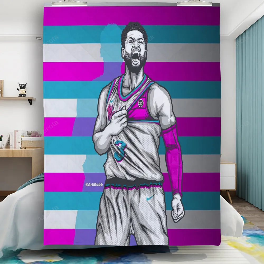Miami Heat Dwyane Wade13 Gift For Fan 3D Full Printing Quilt