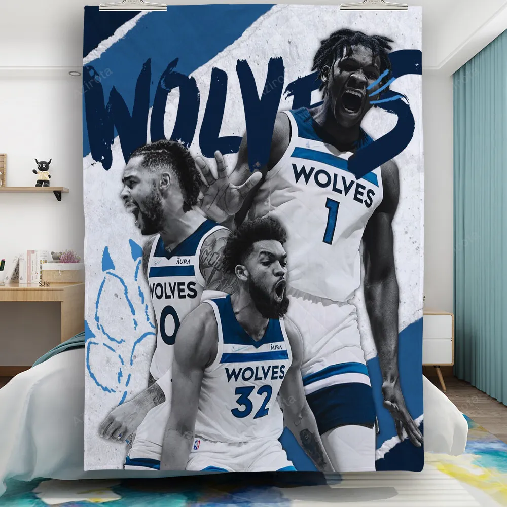 Minnesota Timberwolves Players v35 Gift For Fan 3D Full Printing Quilt