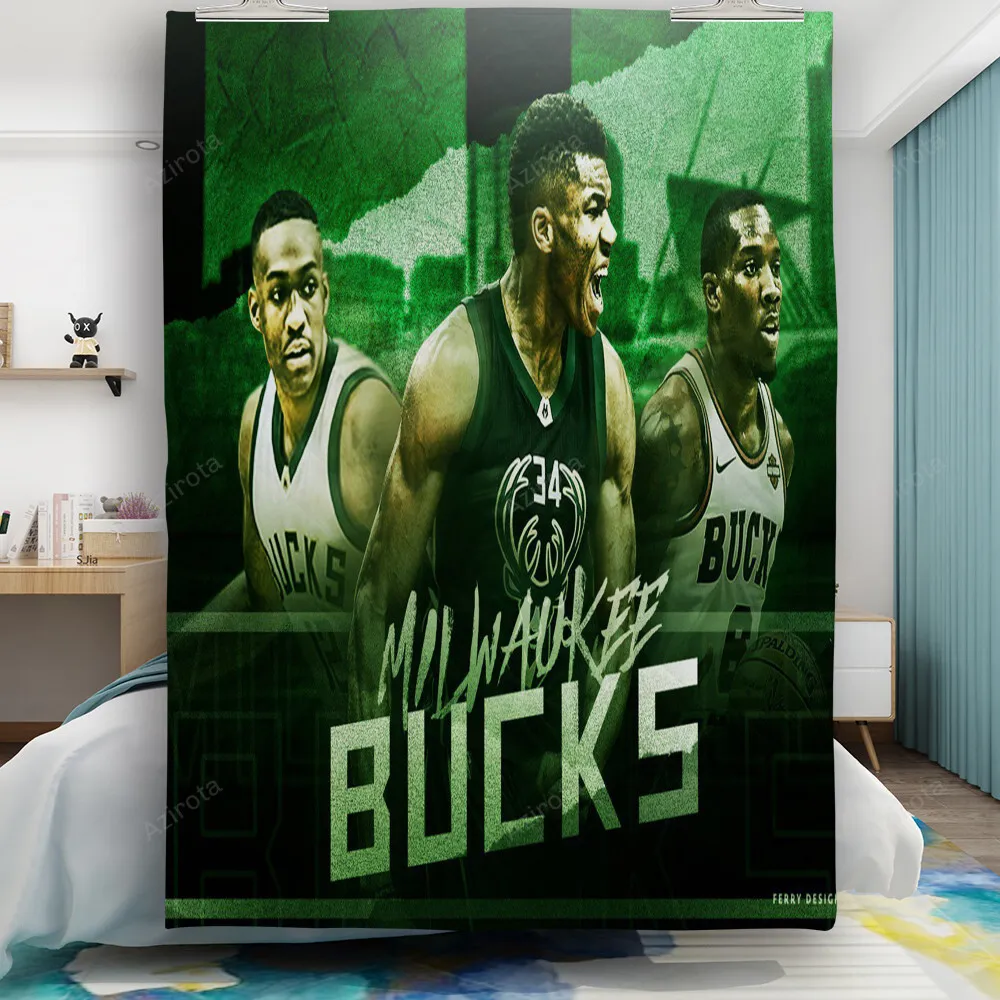 Milwaukee Bucks Players v13 Gift For Fan 3D Full Printing Quilt