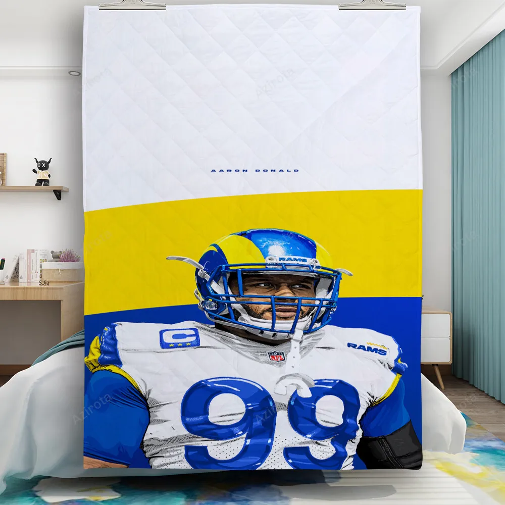 Los Angeles Rams Aaron Donald4 Gift For Fan 3D Full Printing Quilt