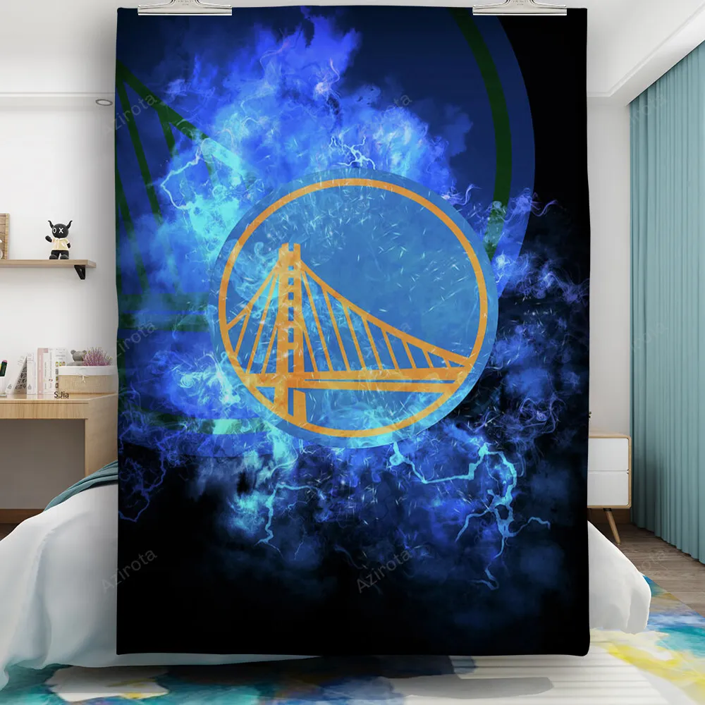 Golden State Warriors Emblem Texture Thunder Gift For Fan 3D Full Printing Quilt
