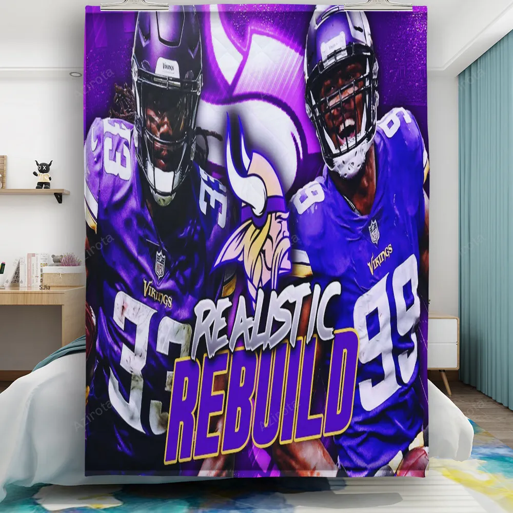 Minnesota Vikings Team Rebuild Gift For Fan 3D Full Printing Quilt