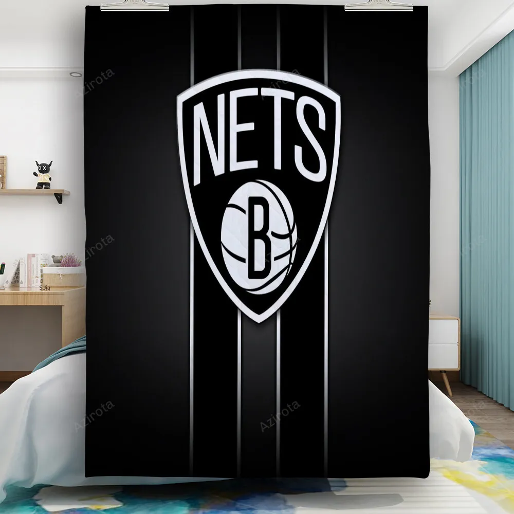 Brooklyn Nets Ball Black White Gift For Fan 3D Full Printing Quilt