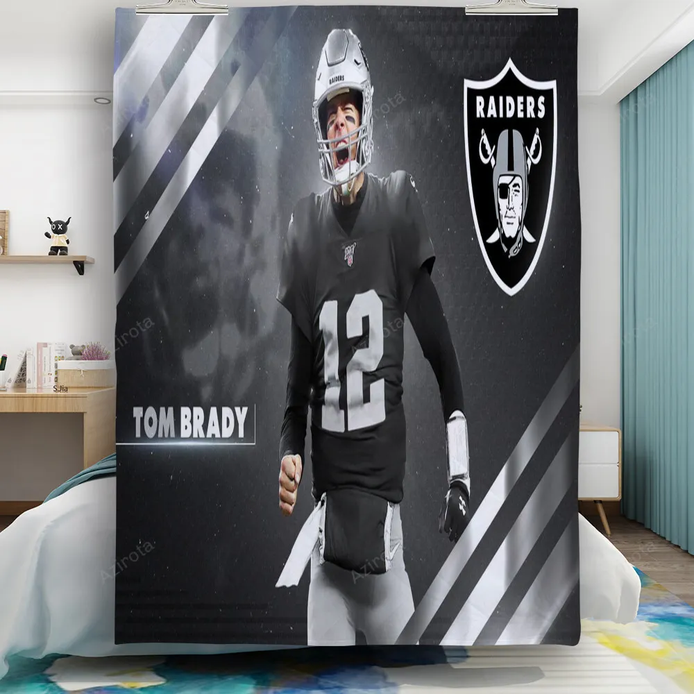 Las Vegas Raiders Tom Brady 12 v3 Gift For Fan 3D Full Printing Quilt