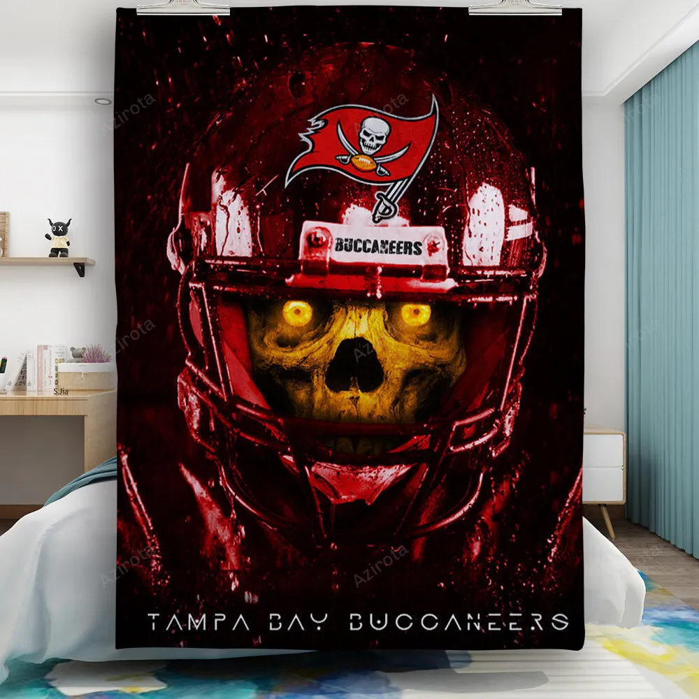 Tampa Bay Buccaneers Skull v3 Gift For Fan 3D Full Printing Quilt