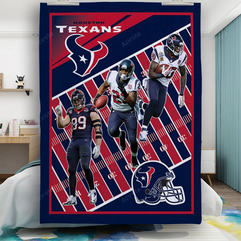 Houston Texans All Players5 Gift For Fan 3D Full Printing Quilt