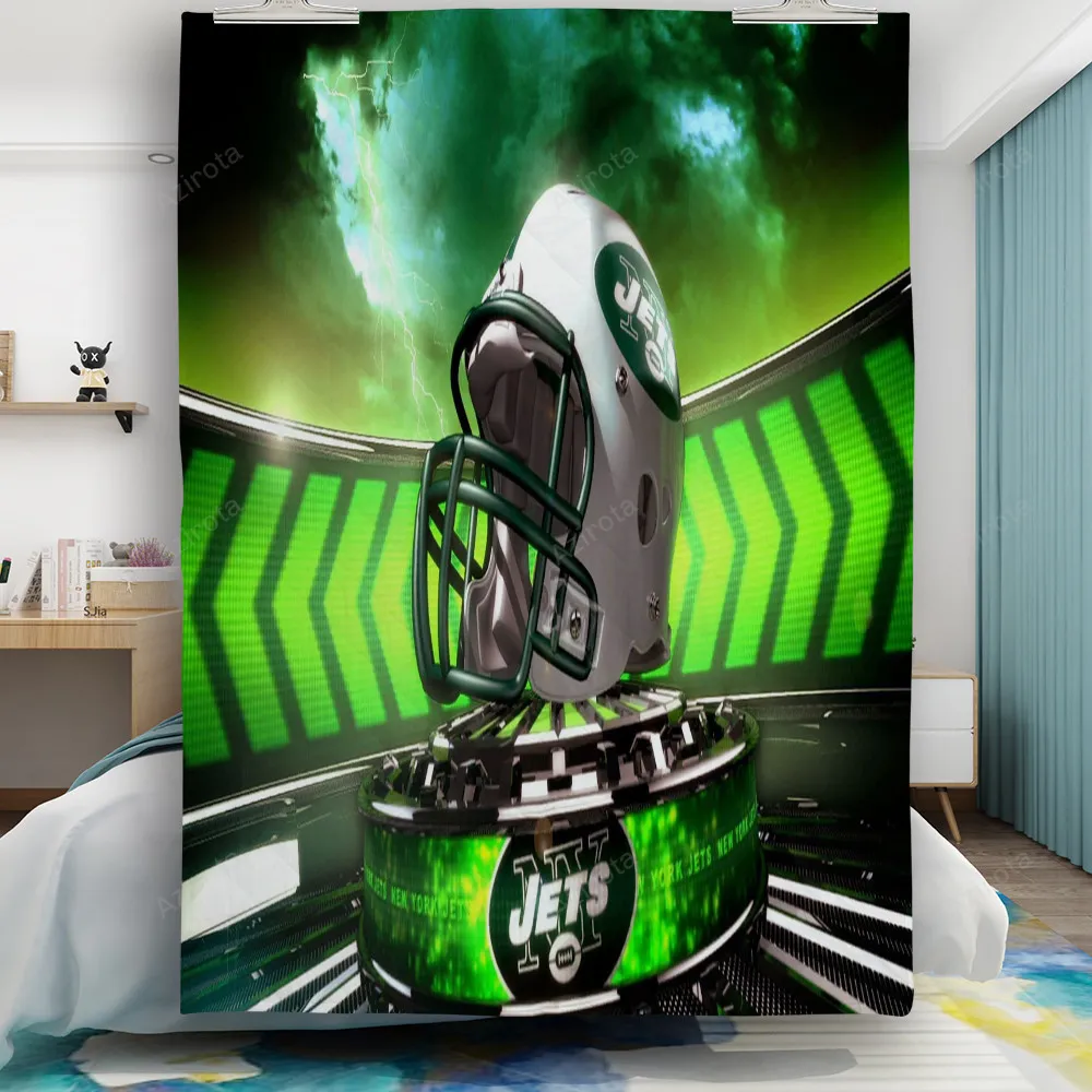 New York Jets Helmet v8 Gift For Fan 3D Full Printing Quilt
