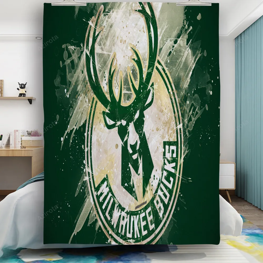 Milwaukee Bucks Emblem v20 Gift For Fan 3D Full Printing Quilt