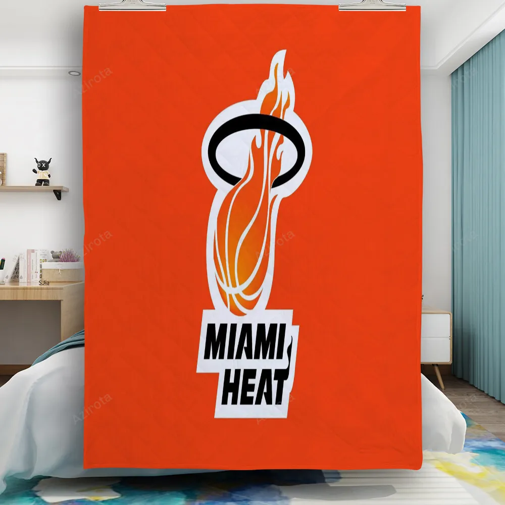 Miami Heat Orange1 Gift For Fan 3D Full Printing Quilt