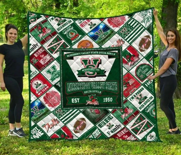 1950 Mississippi Valley State Delta Devils Collection 3D Full Printing Quilt