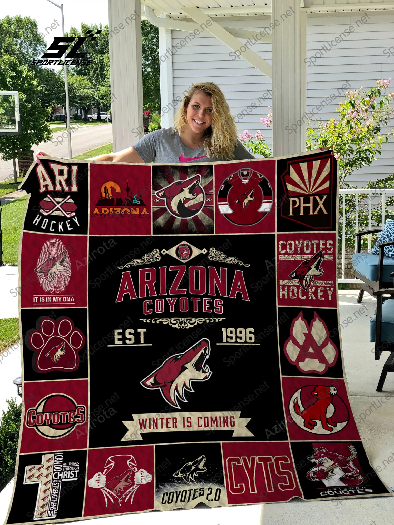 8211 Arizona Coyotes 17 3D Full Printing Quilt