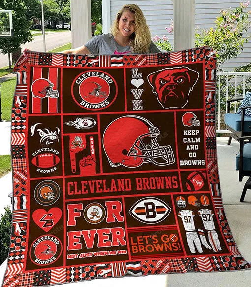 3D Full Printing Quilt Cleveland Browns B060619 7163
