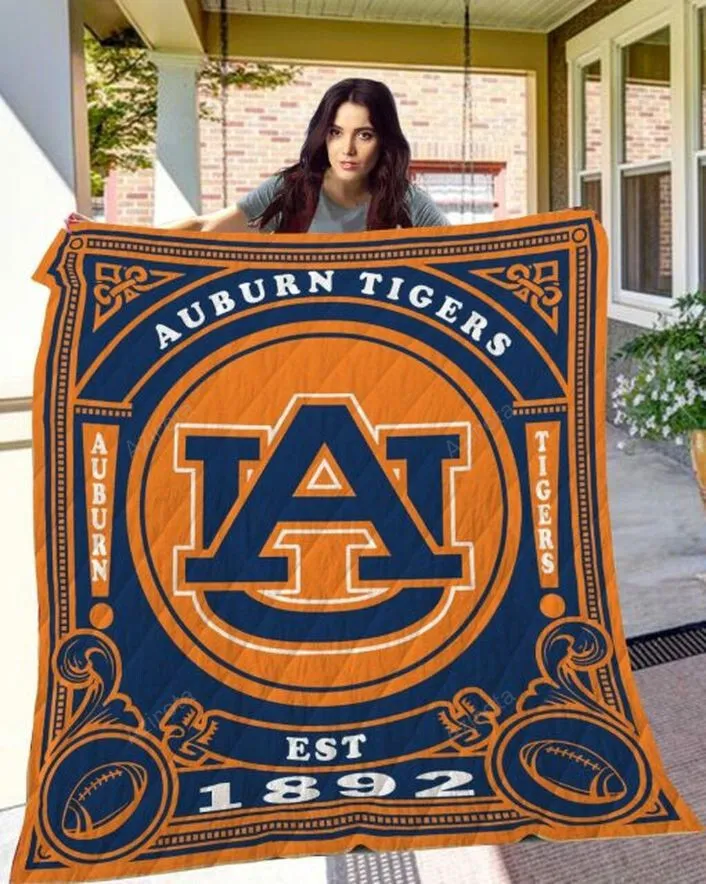 1892 Auburn Tigers Collection 3D Full Printing Quilt v2