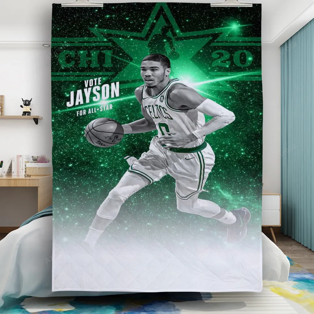 Boston Celtics Jayson Tatum10 Gift For Fan 3D Full Printing Quilt