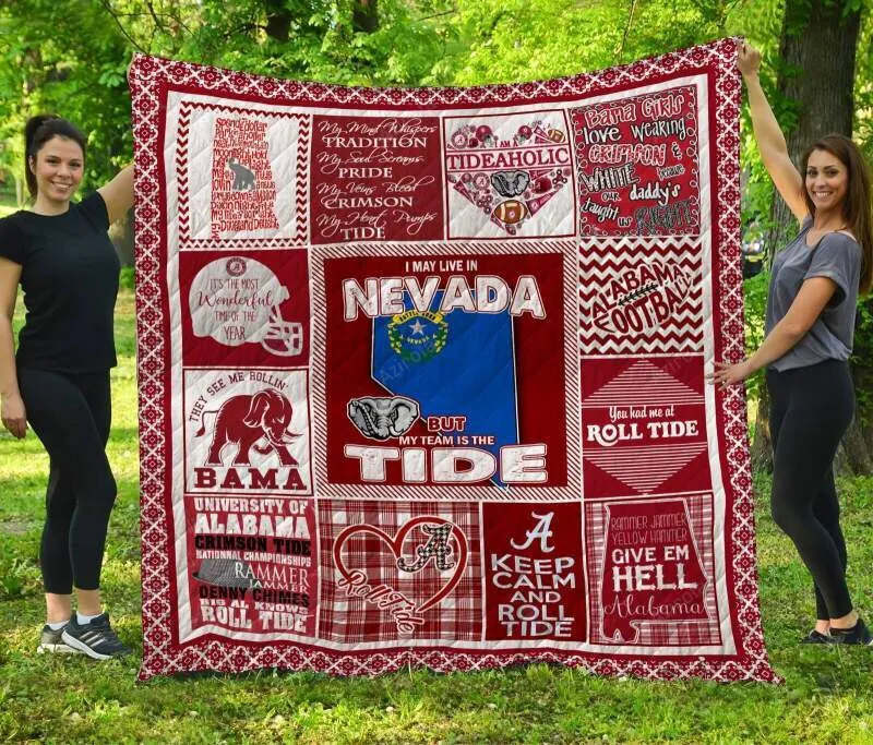 Alabama Crimson Tide Nevada Customized 3D Full Printing Quilt