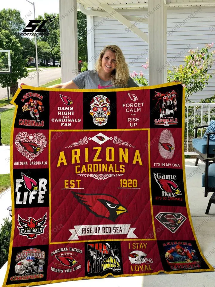 Arizona Cardinals Red Est 1920 3D Full Printing Quilt