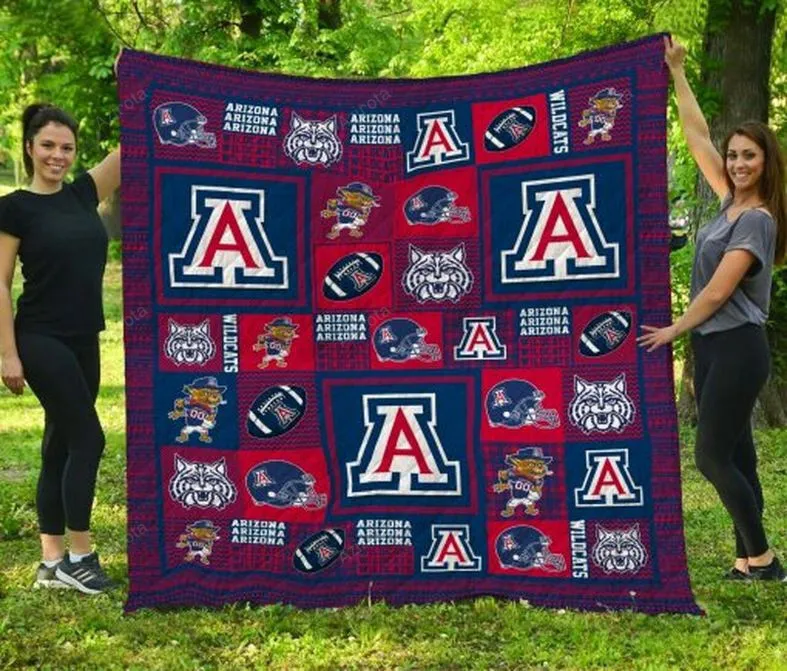Arizona WilDallas Cowboys Red Blue Logos Combined 3D Full Printing Quilt