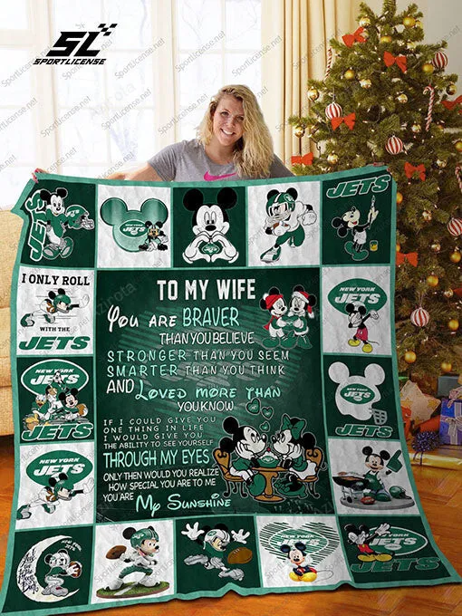 Bl New York Jets To My Wife 3D Full Printing Quilt 3329