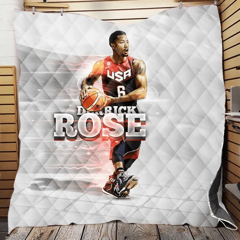 Basketball Player Derrick Rose 3D Full Printing Quilt v2