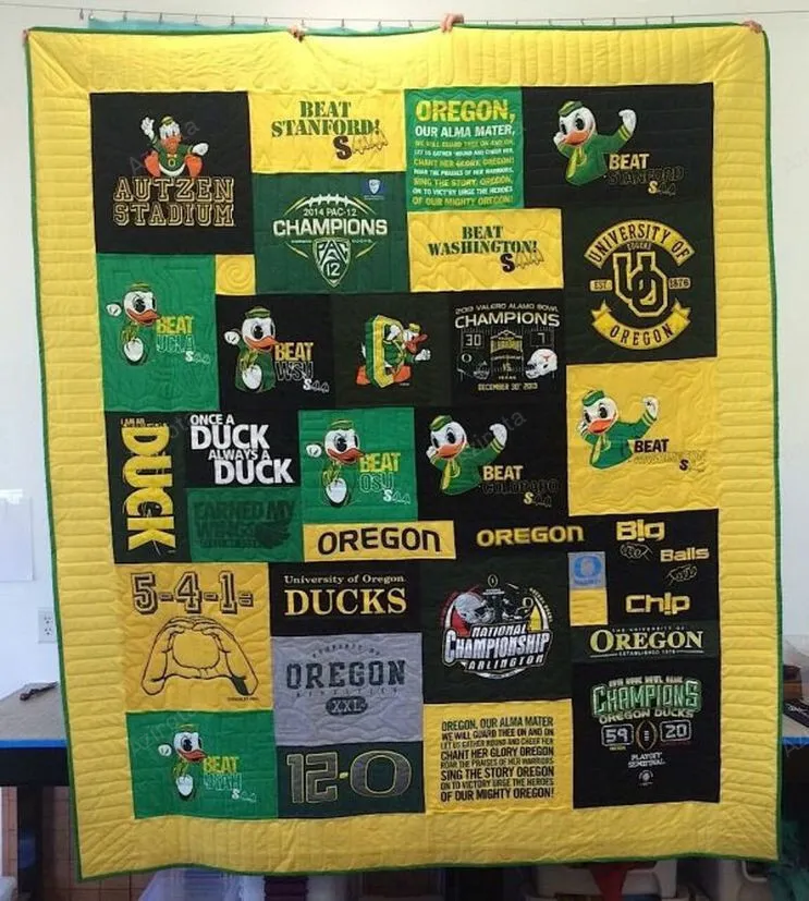 Beat Stanford Oregon Ducks Combined Love 3D Full Printing Quilt