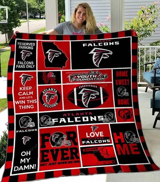 Atlanta Falcons Forever Not Just When We Win 3D Full Printing Quilt Customized Blanket For Birthday Christmas Thanksgiving 5488