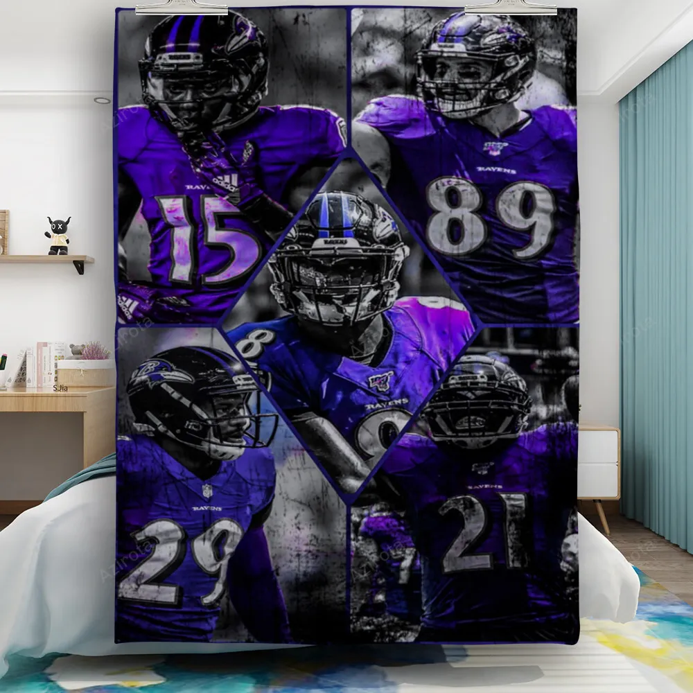 Baltimore Ravens Team3 Gift For Fan 3D Full Printing Quilt