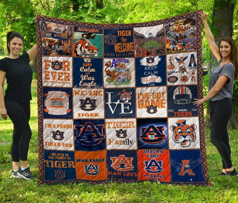 Auburn Tigers Football Customized 3D Full Printing Quilt