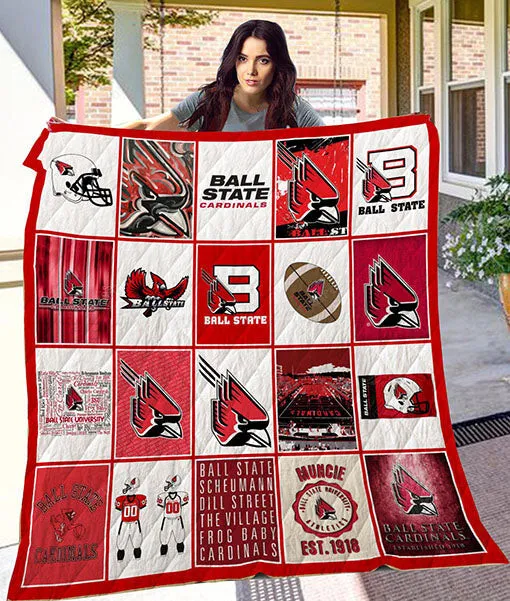 Ball State Cardinals 3D Full Printing Quilt LC5 9548