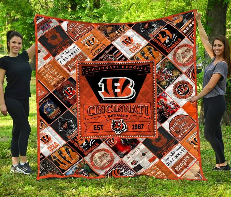 Cincinnati Bengals Customized 3D Full Printing Quilt Fan Made