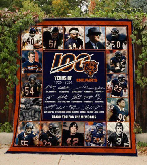 Chicago Bears 100 years anniversary 3D Full Printing Quilt 3T002 DUP 5687