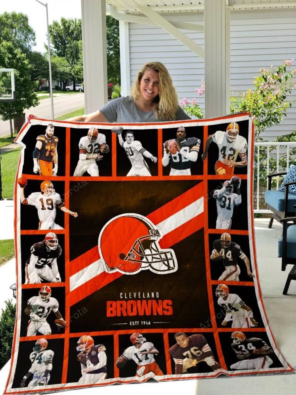 Cleveland Browns Customized 3D Full Printing Quilt
