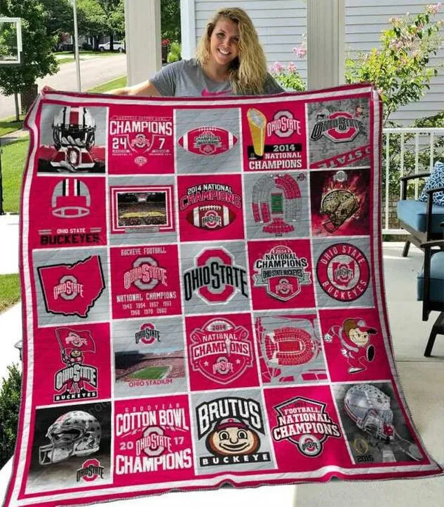 Brutus Buckeyes Ohio State Buckeyes Combined 3D Full Printing Quilt