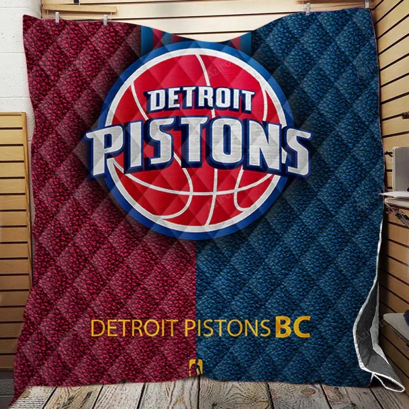 Detroit Pistons Energetic Basketball Club 3D Full Printing Quilt