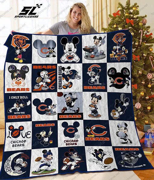Chicago Bears Disney 3D Full Printing Quilt 5211