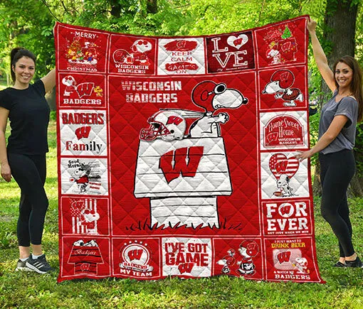 Sn Wisconsin Badgers 3D Full Printing Quilt 3064