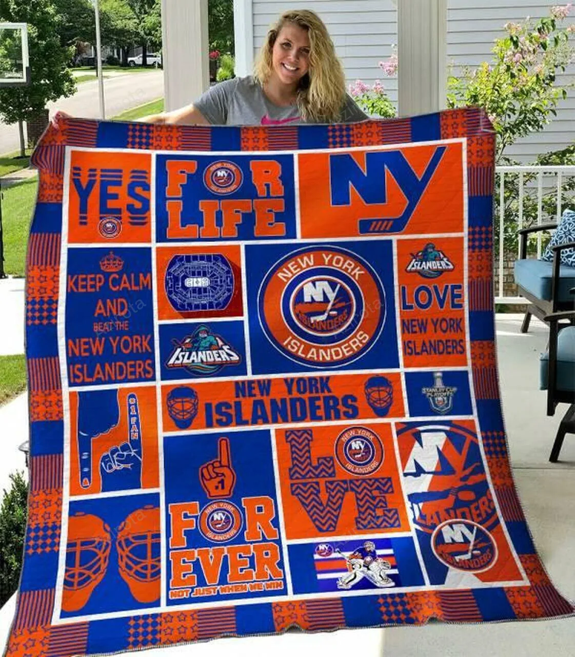 New York Islanders 3D Full Printing Quilt V1