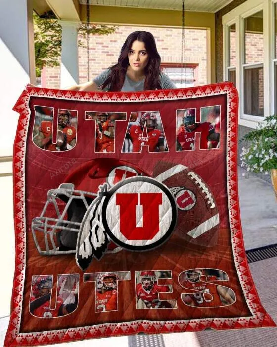 Utah Utes Red Rugby Ball Legends 3D Full Printing Quilt
