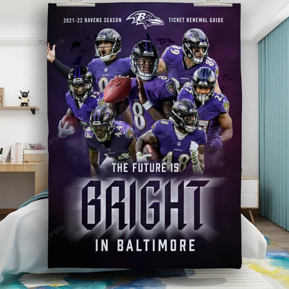 Baltimore Ravens Team28 The Future Is Bright Gift For Fan 3D Full Printing Quilt
