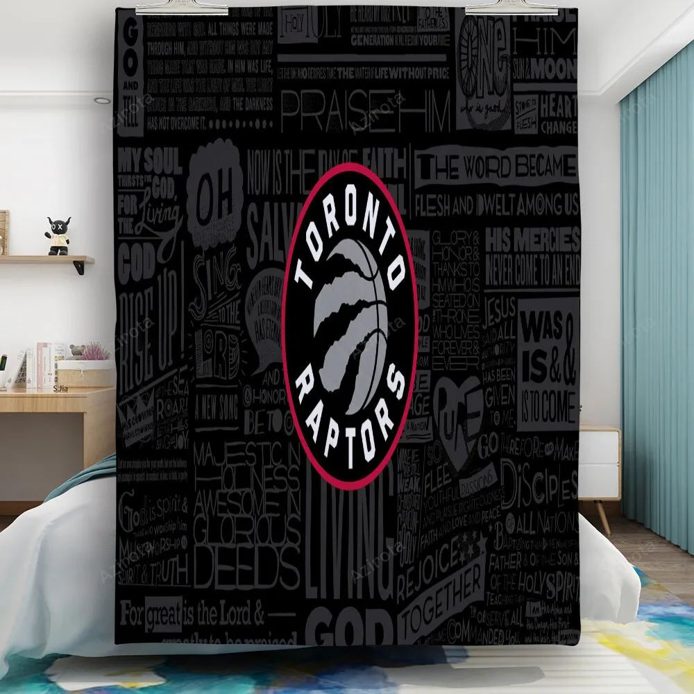 Toronto Raptors Text Black Gift For Fan 3D Full Printing Quilt