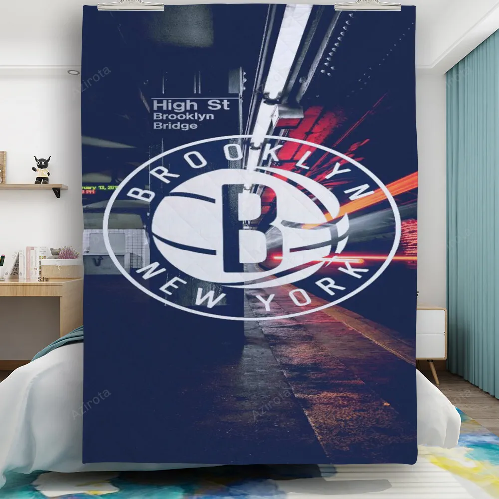Brooklyn Nets Ball Subway Station Gift For Fan 3D Full Printing Quilt