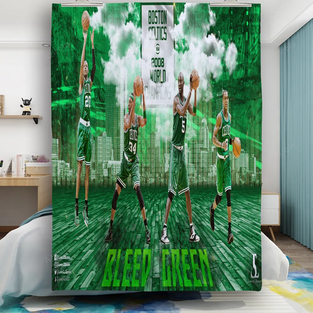 Boston Celtics Players Bleep Green Gift For Fan 3D Full Printing Quilt