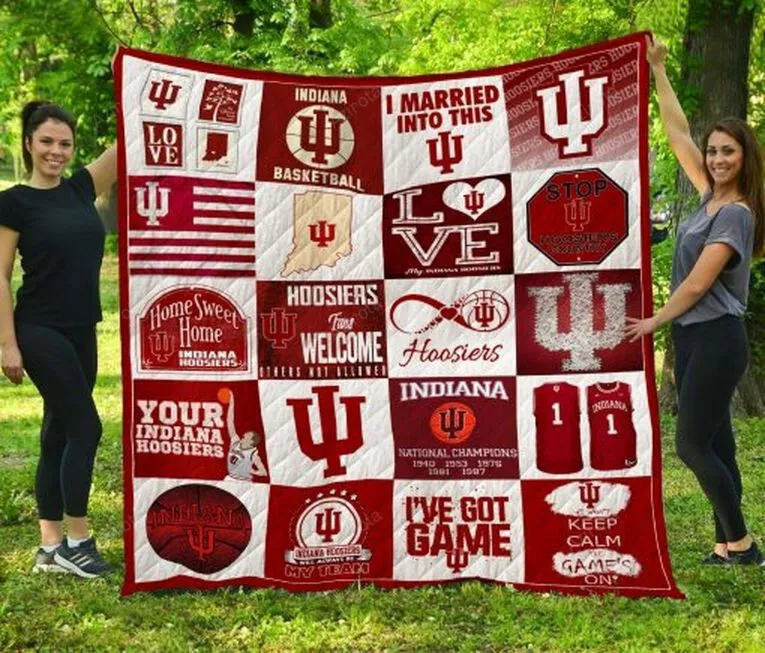 I Married Into This Indiana Hoosiers Loved 3D Full Printing Quilt
