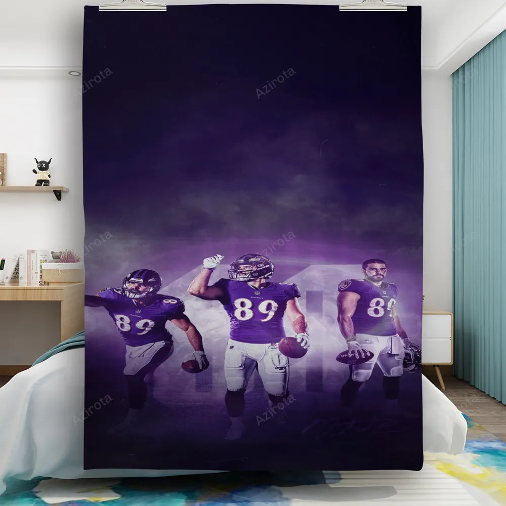 Baltimore Ravens Team10 Gift For Fan 3D Full Printing Quilt